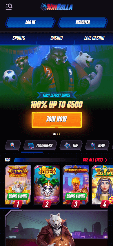 Winrolla Casino Mobile screenshot